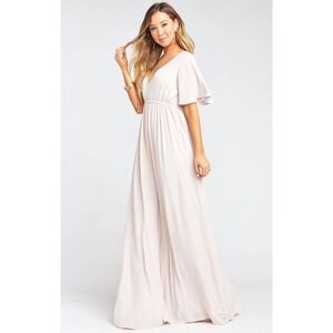 Show Me Your Mumu Emily Empire Maxi Dress Show Me The Ring Crisp M
